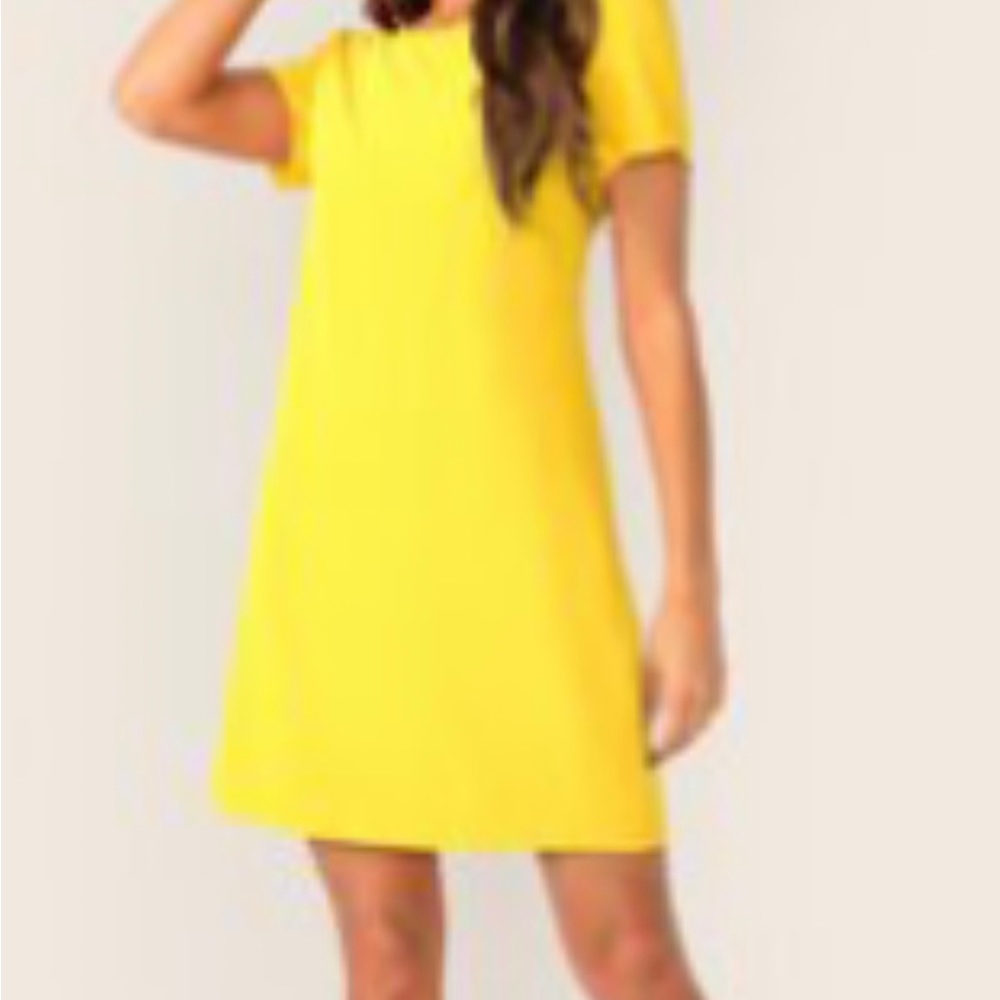 SHEIN Yellow Shift Dress